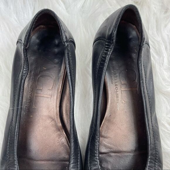 AGL Leather & Patent Leather Buckle Ballet Flats - Picture 3 of 11